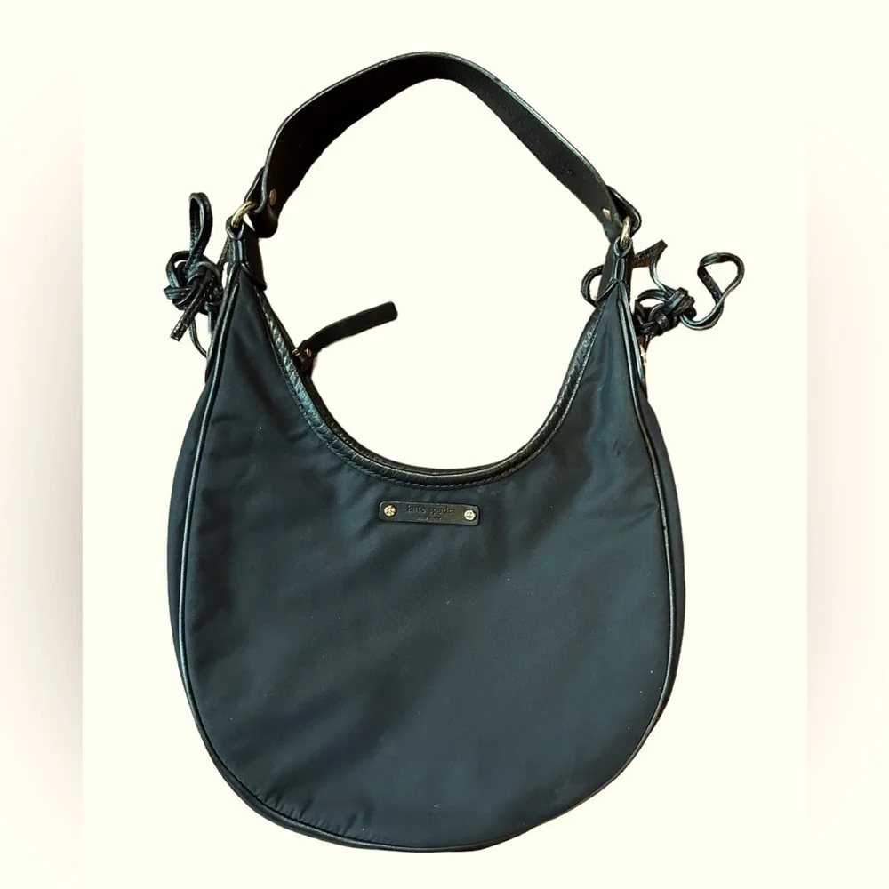 Kate Spade Black Nylon Hobo Shoulder Bag